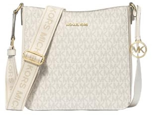 Michael Kors Jet Set Travel Small Signature Logo Crossbody Messenger Bag Vanilla, vanille, Small