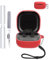 silicone protective case for SoundPeats T3 Pro earbuds,toergy Eco-friendly bluetooth earbud case with precise hole positioning - shock-proof & scratch resistant, comfortable touch,red