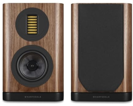 Wharfedale EVO 5.1 Bookshelf Speakers (Pair) – 5″ Woven Kevlar Woofer, 35 × 70 mm AMT Tweeter, Bass‑Reflex, Walnut (Walnut)