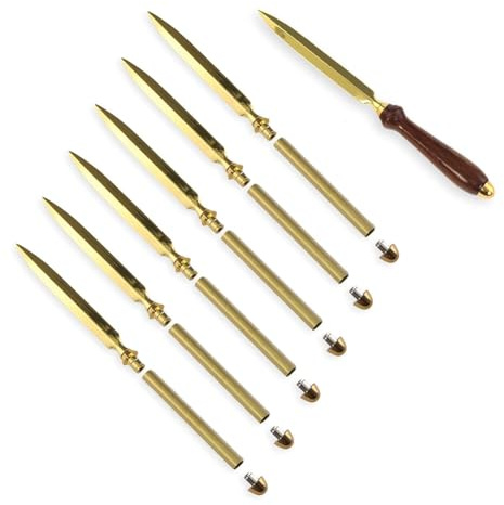 Asyduey Brieföffner mit Gold-Finish, 6 Stück für die Herstellung Von Büro- und Klassenzubehör DIY