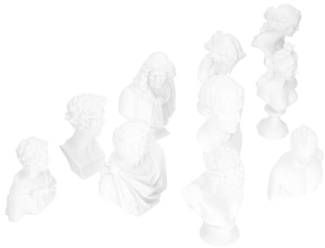 GALPADA 10piezas Modelo De Busto Estatua De Resina y Figuras De Escayola para Decoración del Hogar Materiales para Manualidades Escultura De Retrato Artesanía De Resina