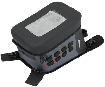 PaCsci Motorrad Hecktasche Motorrad-Tankrucksack, PVC, Wasserdicht, Abenteuer-Aufbewahrungstanktaschen Mit Riemen, Touchscreen, 8 L, Universell