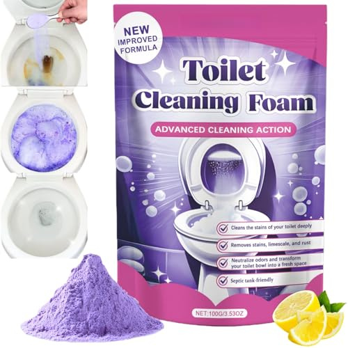 100g Power-Foaming Toilet Cleaner Liquid, Heavy Duty Toilet Limescale Remover & Descaler, Fast Acting Foam Toilet Cleaner, Dissolves Clogs Toilet & Drain Cleaner, 2026 Upgrade Foam for Stains