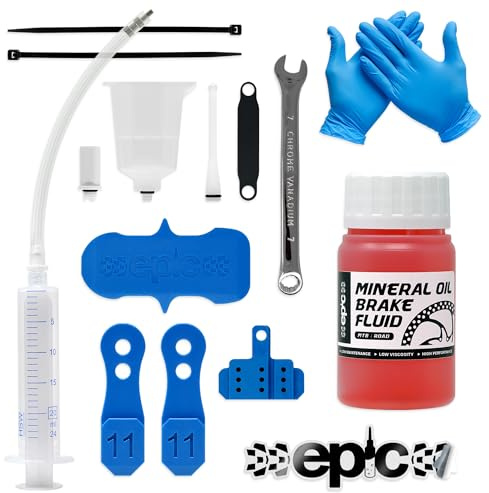 epic Entlüftungsset für Shimano Bremsen & Mineralöl, passend für Deore, XT, SLX, XTR, Saint, 105, Ultegra, GRX, Dura-Ace, für MTB, Gravel & Road Bremsen