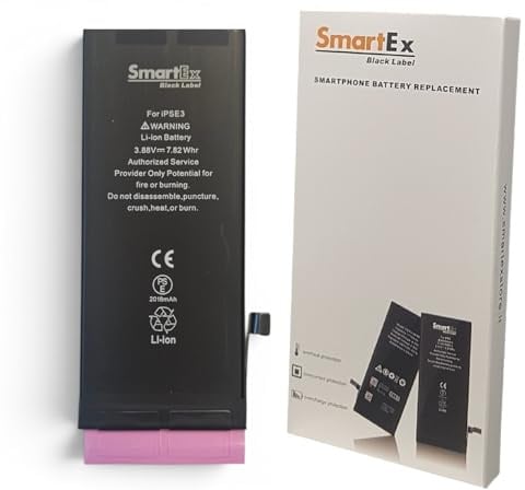 Smartex® Black Label Akku Batterie kompatibel mit iPhone SE 3 Generation (2022) Kapazität 2018 mAh