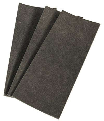 Emuca 2038916 Set di 3 Feltrini Autoadesivi Rettangolari, 100X250 mm, Marrone