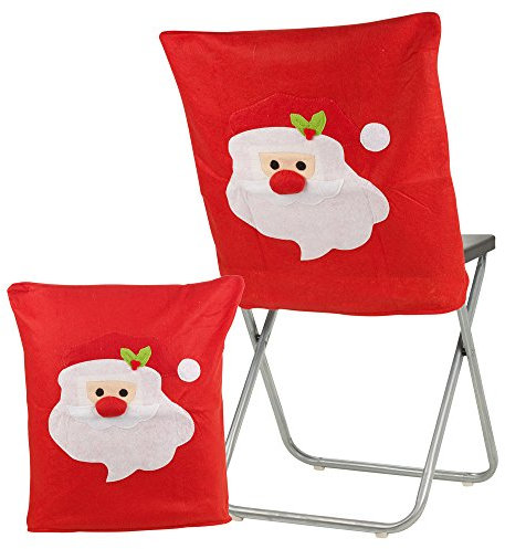 URBN Living Stuhlhussen mit Rentier-Motiv, Textil, Set Of 6 Santa Style