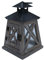 TentHome Vintage Holz-Laterne Landhaus kandelaber Gartenlaterne mit Metalldach Klassik Windlicht Stalllaterne Leuchte Kerzenhalter Kerzenleuchter Teelichthalter Dekoration (Antik grau)