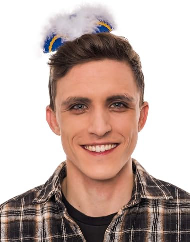 Haarreif Mini Dreispitz Damen blau/weiß