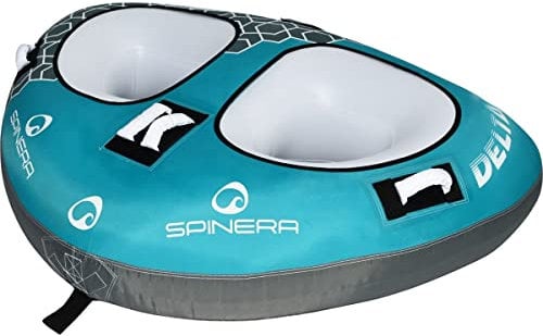 SPINERA Classic Towable Tubes, Wasserreifen. Donut & Triangle Design. 420D Nyloncover, gepolsterte Griffe mit Neopren, Verschiedene Größen für Kinder & Erwachsene (Delta 2 Pers Triangle)