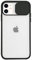 Jacyren - Cover per iPhone 11 Pro, in silicone, ultra sottile, opaca, protezione per fotocamera [copertura scorrevole], protezione posteriore antiurto