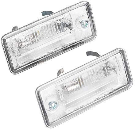 Car License Plate Lights, 8E0807430A 8E0807430B 1 Pair of Number License Plate Lamp Lamps Bulb Light Lights Fit for A4 A5 A6 C6 D3 Q7 RS4