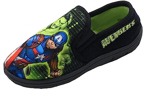 Marvel Boys Avengers Slippers, Green, Size 2