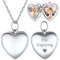 ChicSilver Personalisierter Medaillon Anhänger für 2 Foto Silber Herz Photoanhänger mit Wunschgravur Damen Mädchen Bildanhänger in Silber Foto Amulett für Freundin Ehefrau