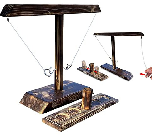 Throwing Game, Toss Haken und Ring Spiel, Hooks Throwing Spiel, Tischplatten-Ringwurfspiele, Premium Throwing Spielhaken, Spiele für Familienfeiern, für Erwachsene und Kinder interaktives Spiel