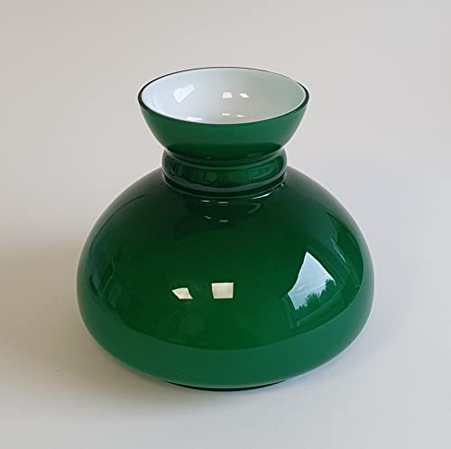 Ersatzglas Petroleumglas Petroleumlampen-Glas Vesta Schirm und Rochester Ersatzglas traditionel klassisch Petroglas Glasschirm für Petroleumleuchten Windlicht (mittel, grün)