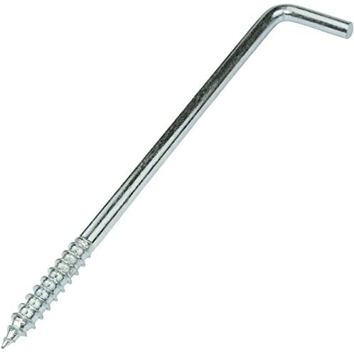 AERZETIX - C58014 - Lot de 25 Gonds à vis en forme L à visser Ø4x81 mm - crochet equerre à vis autotaraudeuse - en acier zingué - couleur argent