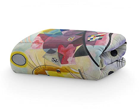 PICANOVA – Kuscheldecke 200x150cm – Wassily Kandinsky Yellow Red Blue – Decke mit Bild – Premiumqualität Fleecedecke 510g/qm – Unschlagbar Weich Und Gemütlich Fotodecke – Klassische Kunst