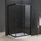 Duschkabine 100x80cm Eckeinstieg mit Schiebetüren Duschkabine Schwarz Duschkabine Schiebetür 6mm ESG Glas Duschabtrennung Dusche Duschwand Höhe 185cm ohne Duschtasse