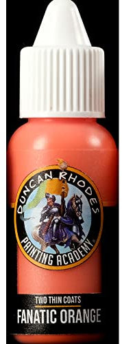 Duncan Rhodes Painting Academy Two Thin Coats Hobby Paints 15ml (Fanatic Orange)