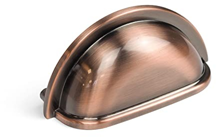 76mm Brushed Black Copper Cup Handle Copper Kitchen Cupboard Handle 76mm Cup Knob Cabinet Door Drawer Pull Furniture