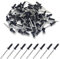 BESTYCHAO 100pcs Aluminium Blind Rivet, Open End Rivet Pop Rivet, Pack of 100 4.8 x 10mm (Black)