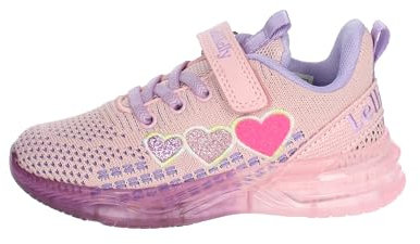 Lelli Kelly Mädchen Schnürhalbschuhe Marta Klettschuh Glitzerdetails Textil Kinderschuhe Gemustert Halbschuh Sneaker