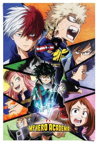REINDERS Poster, My Hero Academia, Kinderzimmer, Poster, Wanddeko, Room Decor, 150 gr. glänzend Bilderdruckpapier, Mehrfarbig, 91,5x61cm