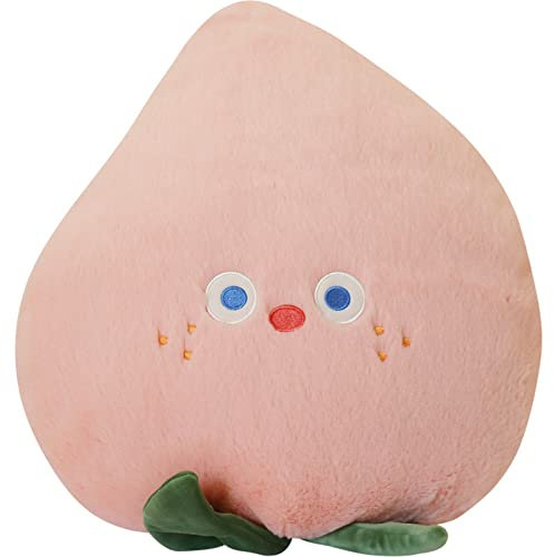 Fouriding Simulation Pfirsiche Plüsch Kissen,Niedliche Gemüse Früchte Plüsch Kissen Kissen für Kinder Schlafzimmer Sofa Stuhl Boden Kissen Dekorative