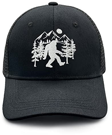 Bigfoot Wild Sasquatch Mesh Hats Embroidered Baseball Cap Big Foot Adjustable Snapback Cap for Men & Women, Sasquatch Wandern, Einheitsgr��e