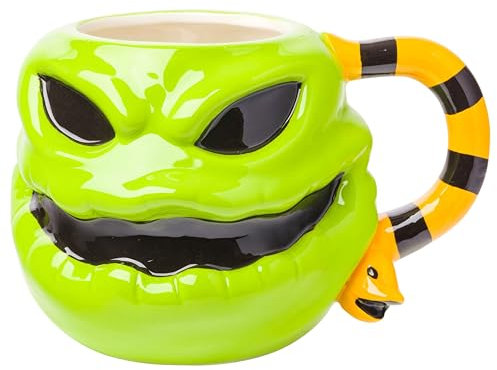 Silver Buffalo Disney Nightmare Before Christmas Oogie Boogie - Taza de cerámica esculpida en 3D, 20 onzas