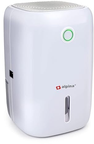 alpina Mini Luftenfeuchter - Dehumidifier - 330 ml pro Tag – Abnehmbarer Wasserbehälter – weiß