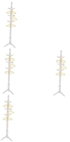 Cabilock 4 Ensembles Mini Portemanteau Petit Cintre Au Sol Porte Manteau Sur Pieds Mini Porte Vêtements Petits Cintres De Poupée Décor Rétro 1 12 Portant De Bébé Abdos Support Au Sol Ancien