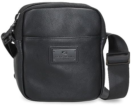 Pepe Jeans Egham Umhängetaschen und Kulturbeutel, schwarz, Polyester, verschiedene Größen, Schwarz, Taglia unica, Egham Umhängetasche