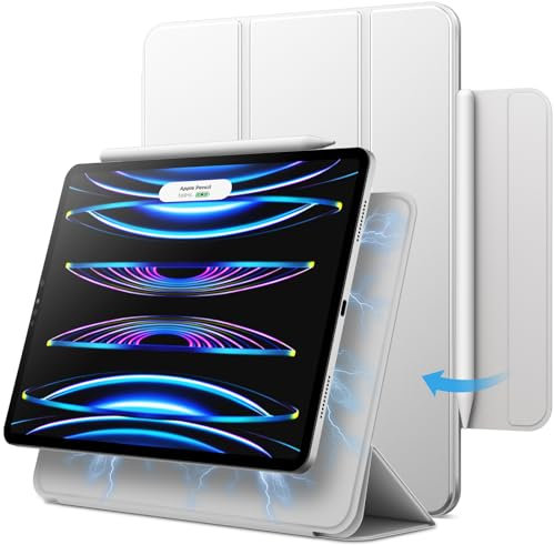 JETech Funda Magnética para iPad Pro 11 Pulgadas (2022/2021/2020/2018 Modelo) y iPad Air 5/4 10,9 Pulgadas, Soporte de Apple Pencil 2ª generación de Carga, Accesorio Magnético (Plata)