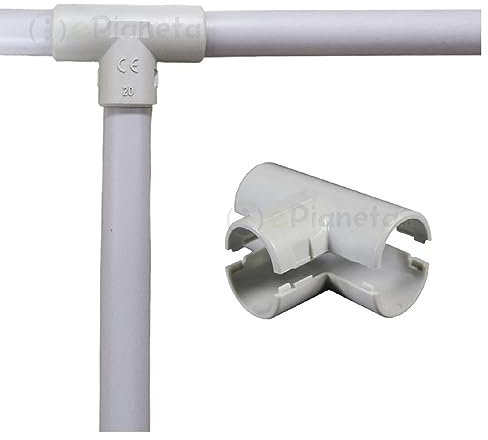 6PZ GIUNTO A T ispezionabile reversibile per tubo rigido raccordo di giunzione Ø 20 mm IP40 collegamento in PVC grigio
