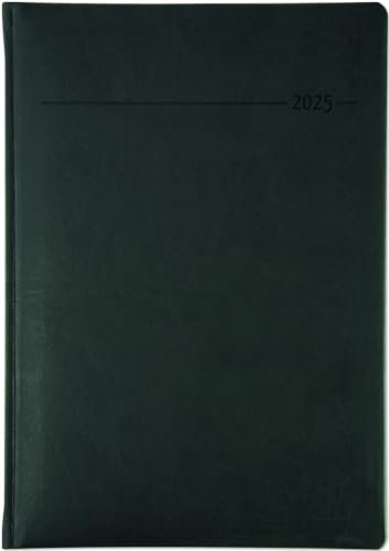 Zettler - Manager-Timer XL Tucson 2025 schwarz, 15x21cm, Bürokalender im Tucson Einband mit 160 Seiten, 1 Woche auf 2 Seiten, Adressteil, Monats- und Jahresübersicht und internationales Kalendarium