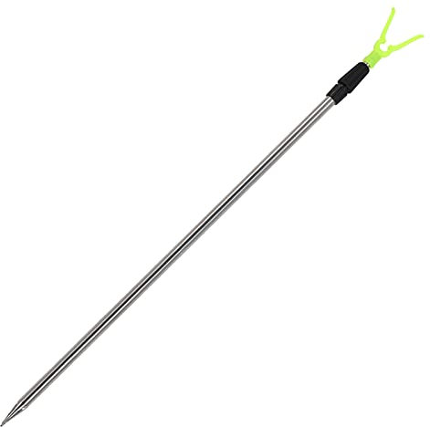 Soporte de caña de pescar extensible,Soporte de caña de pescar telescópico portátil de aluminio Soporte de caña de pescar de pincho Estante de caña de pescar para la pesca de banco Suelo Arena Playa C