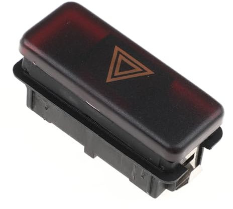 NEGRO Interruptor de luz intermitente de emergencia de peligro, ajuste de advertencia for BMW E31 E32 E34 E36 M3 M5 Z3 318 525i 530i 735i 840Ci 61311374220 61311390722 botón intermitente de emergencia