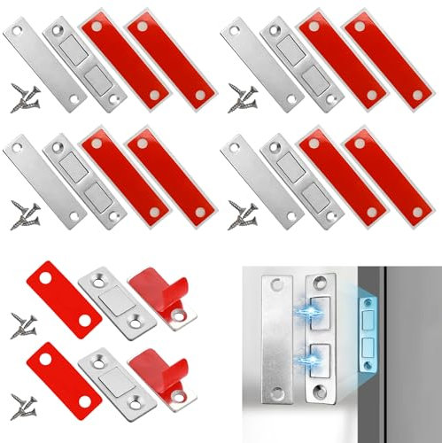 G-042 42Pièces Aimant Porte Placard Aimant Porte Aimant Placard Aimant de Porte Loqueteau Magnétique Aimants pour Portes de Placards Ultra Mince pour Porte Coulissante Tiroirs Fenêtre Armoire