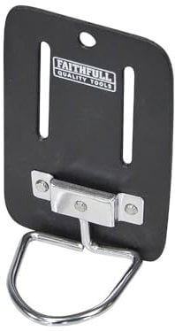 Faithfull Porte-Marteau en Cuir Noir pour Ceinture à Outils