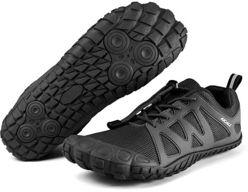 FREE SOLDIER AICALL Herren leichte, schnell trocknende Aqua-Wasserschuhe, athletische Sport-Wanderschuhe, Strand, Schwimmen(Schwarz,EU40)