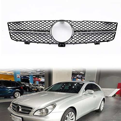 VIDOJI Kühlergrill Für Benz W219 CLS-KLASSE AMG 2008-2011 CLS350 CLS500 CLS550 Wabenstil Silber Frontstoßstange Haube Mesh Grill