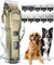 oneisall Tondeuses pour chiens IPX7 étanche Poil Long Epais professionnelles robustes à faible bruit haute puissance sans fil outils de toilettage pour animaux de compagnie (Or)