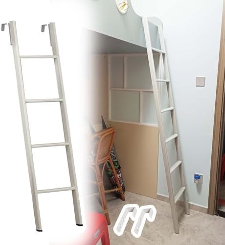 Scaletta Letto a Castello Dormitorio Loft Casa Letto a Castello Solo Scala, 116/130/150/165/175/180/185 Centimetri Scala a Castello per Camper per Rimorchi da Viaggio, Scala a Due Letti con Salita Bre