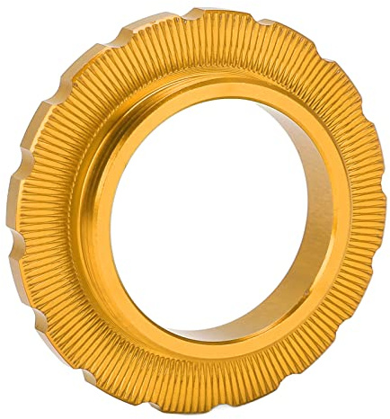 HELEVIA MEIJUN Centerlock Lockring Center Lock Laufradsatz Nabe Shaft Disc Rotor Lock Ring Fahrrad Mountainbike (Gold)