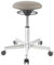 BALIMO ROLL - Bürohocker - ergonomischer Sitzhocker - Rücken-Trainer - Bewegungshocker - Bewegungsstuhl - Hocker mit frei beweglicher Sitzfläche - Gestell Berlin Chrome (Kunstleder Taupe)