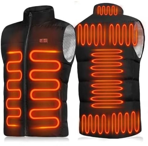 Gilet Riscaldato Per Uomo E Donna Taglie Forti Gilet Riscaldante Elettrico Giacca Riscaldata Impermeabile Giacca Moto Gilet Temperatura Regolabile Smanicato Gilet da Lavoro Per Ciclismo Caccia