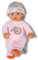 BABY born for Babies Sleepy Rose - weiche 30 cm Puppe - Mit rosa Körper & integrierter Rassel - Stoffpuppe inkl. festem Mützchen - Geeignet für Neugeborene