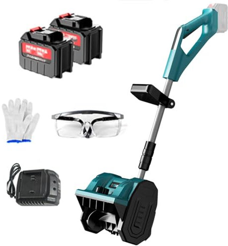 XoTiq Spazzaneve Elettrico a Batteria, spazzaneve Elettrico, Pala da Neve a Batteria, spazzaneve a Batteria Senza spazzole, Larghezza 28 cm, Batteria e Caricabatterie Inclusi, Ideale per marciapiedi